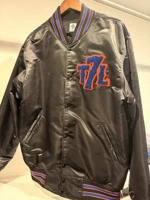 Jaqueta Preta Cetim Rara Autêntica The 7 Line T7L Tamanho Grande Masculina - NY Mets - Imagem 1 de 4