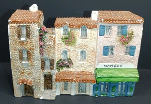 Frankreich Monaco Straßenszene Miniatur Tonfassade Wandrelief 3,5" Höhe - Bild 1 von 13