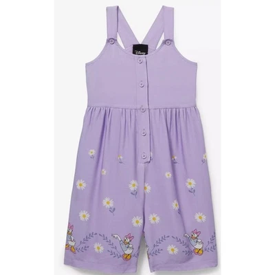 Disney Pato Margarita Botón Frontal Niño Mameluco Púrpura BoxLunch Exclusivo Niña 4T Foto 1 de 4