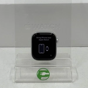 GPS Only Apple Watch Series 10 42MM Silver Aluminum Denim Sport Band MWWA3LW/A - Photo 1 sur 8