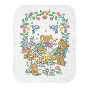Herrschners® Woodland Welcome Baby Quilt Stamped Cross-Stitch Kit - Picture 1 of 4
