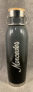 H2Go Mercedes Benz Insulated Wave Water Bottle | Bamboo Top | 20.9oz | Black-Gry - Picture 1 of 8