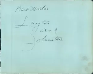 Original Autograph best wish Leyton & Johnstone Singers Manchester Hippodrome - Picture 1 of 4