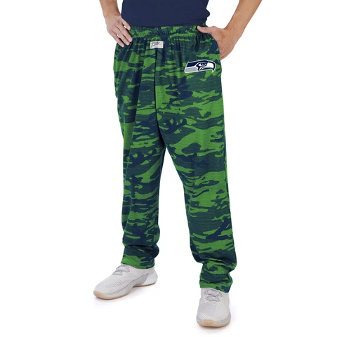 Zubaz NFL Men's Seattle Seahawks Camo Line Pants Cover