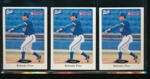 lot (3) 1996 Best #29 Rolando Pino Dunedin Blue Jays Coach (BL74) SWSW6