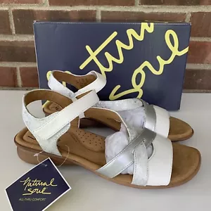 Natural Soul Women’s Jordana Faux Leather Strappy Wedge Sandals Size US 11 M NEW - Picture 1 of 9