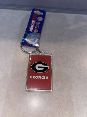 Lote 20 Llaveros Universidad de Georgia Nuevo Logo Ambos Lados Plástico Metal Anillo Foto 1 de 2