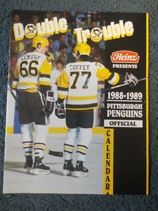 Pittsburgh Penguins 1988-89 Team Issued Calendar MARIO LEMIEUX PAUL COFFEY Cover - Picture 1 of 1
