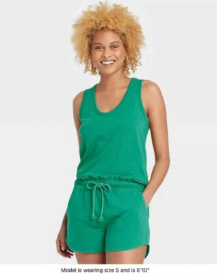 Camiseta sin mangas Universal Thread verde acacia nueva con etiquetas talla mediana Foto 1 de 4