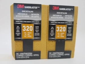 3M Sandstrahler Doppelte Körnung 60 & 150 Kanten Detailing Schleifschwamm Menge 2 Blöcke - Bild 1 von 4