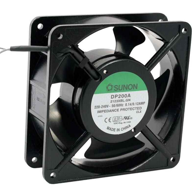 DP200A2123XBL Axial-Lüfter 120x120x38mm 230V~ 165m³/h 2850U/min von Sunon