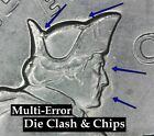 Multi-ERROR! Die Chip & Die Clash  - 2021-p Washington Quarter - Crown