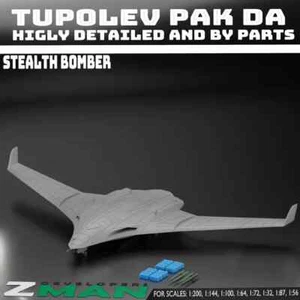 3D Printed 1/200 Russian Tupolev PAK-DA Stealth Bomber Unpainted Model - Bild 1 von 5