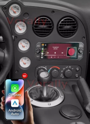 For 2004-2010 Dodge Viper 6.86" Android 13 Carplay Car Stereo Radio GPS Navi WIF - Image 1 of 4