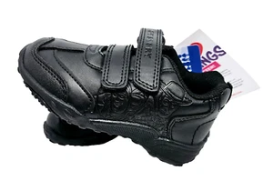 Toy Story Disney School Shoes Boys UK Size 7 Black Leather Kids Hook & Loop - Picture 1 of 5