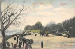 223) CARTOLINA FIRENZE VIALE DELLA REGINA ANIMATA VIAGGIATA NEL 1900 - Picture 1 of 2