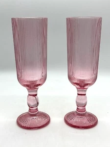 Juego de 2 copas rosa Target Bullseye Champagne Flautas - Imagen 1 de 3