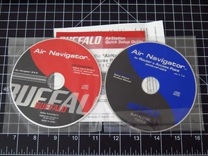 Discos de CD controlador de navegador aéreo BUFFALO WHR-HP-G54 asistente de configuración manual de producto - Imagen 1 de 1