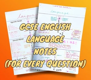 GCSE AQA English Language Exam Technique Revision Notes *EVERY EXAM QUESTION* - Picture 1 of 3