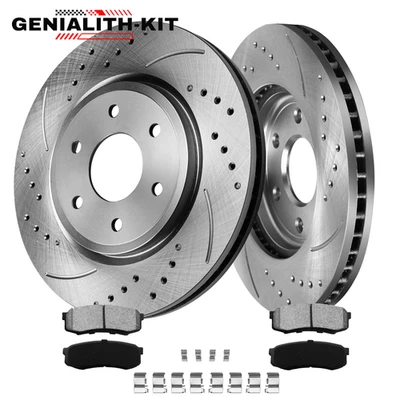 REAR Disc Rotors & Ceramic Brake Pads for Toyota Sequoia 4Runner Lexus GX470 - Image 1 of 4
