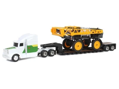 Semi John Deere con remolque Lowboy y pulverizador modelos a escala 1:64 - ERTL 45928 Foto 1 de 4