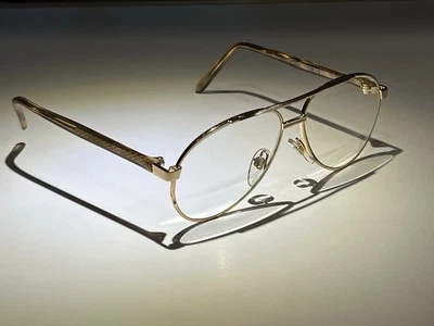 Monturas de gafas de aviador doradas vintage Comtez estilo italiano años 80 "95 Victor Au" Foto 1 de 4