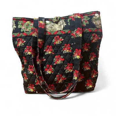 Vera Bradley Christmas Hens and Holly Large Quilted Purse Shoulder Bag Retired - Image 1 of 4