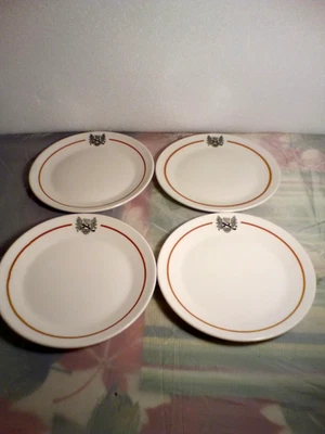 4 Platos MEDALLÓN de Colección China Esterlina con Doble Cabeza Águila Resteraunt Ware RARO Foto 1 de 3
