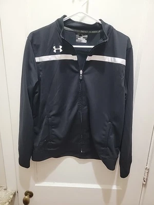 Chaqueta UNDER ARMOUR Logo Toda Temporada Cremallera Completa Negra Atlética YXL Jóvenes Niños XL Foto 1 de 4
