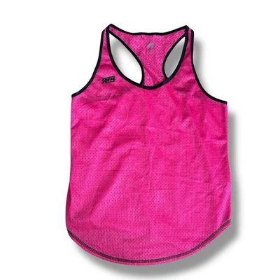 Camiseta sin mangas Soffe rosa neón malla espalda deportiva para mujer talla mediana entrenamiento gimnasio Foto 1 de 4