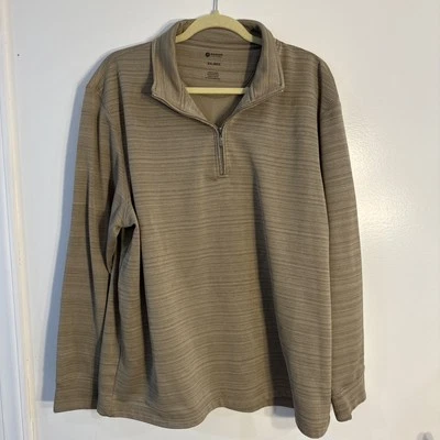 Haggar Pullover Shirt Men XXL Brown Collar Polo Lightweight Performance - Image 1 of 4