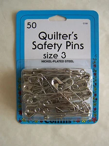 2" Quilter's Safety Pins 50 pc Sz 3 Collins C133 - Picture 1 of 1