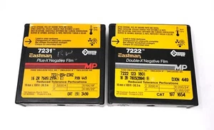 2x Kodak Eastman 16MM Film Rolls Double-X 7222 and Plus-X 7231 100ft Each Sealed - Picture 1 of 2
