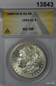 1882 CC MORGAN SILVER DOLLAR ANACS CERTIFED AU58 LOOKS BETTER! #13543 - Picture 1 of 3