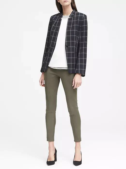 Blazer Banana Republic $178 para mujer corte largo y delgado cuello invertido talla 0,2,4,6 Foto 1 de 4