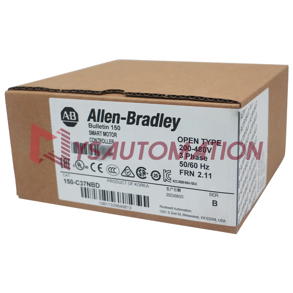Nuevo controlador de motor inteligente Allen-Bradley 150-C37NBD SMC-3 37A sellado de fábrica Foto 1 de 4