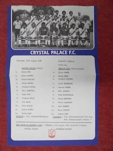 CRYSTAL PALACE v NORWICH CITY | 1980/1981 | RESERVES | 16 AUG 1980 | UK FREEPOST - Picture 1 of 2