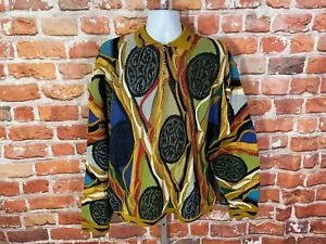 vintage authentic COOGI sweater w polo collar - sz XL - cosby 90s notorious chun - Picture 1 of 9