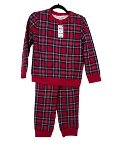 Charter Club Kids Unisex Holiday Plaid Crewneck Top and Jogger Set Size 8 NWT - Picture 1 of 8