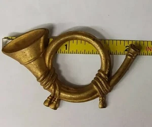 ORIGINAL INFANTRY HAT INSIGNIA 1872-1875 INDIAN WARS ERA KEPI BUGLE INSIGNIA - Picture 1 of 8