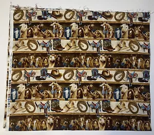 Hobby Lobby Western Horses Cowboy Fabric 74”x44” - Picture 1 of 3