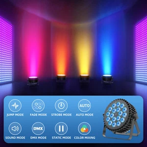 270W 6in1 Par Lights RGBWA+UV LED Stage Light DMX Party Lighting DJ Live Show - Picture 1 of 19