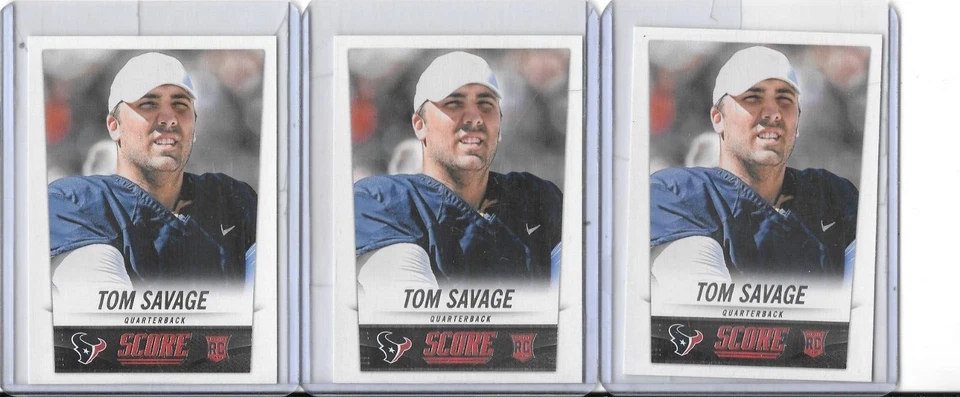 2014 SCORE TOM SAVAGE (3) CARTÕES DE NOVATO / FRETE GRÁTIS - Imagem 1 de 1