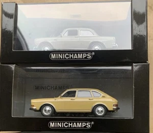 2 x VOLKSWAGEN VW 1/43 CAR MODELS BY MINICHAMPS: 411 LE, 1600 1966 1969 - Picture 1 of 15