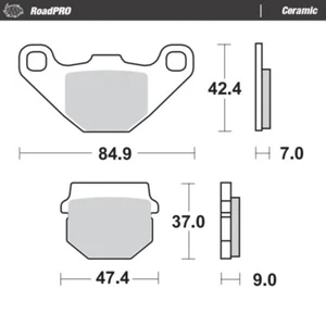 MotoMaster Front Brake Pads for Suzuki RM80 1986-1995 RoadPRO Ceramic - Picture 1 of 1