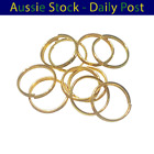 10x Split Key Rings 4mm to 12mm DIY Jewellery Double Loops Bronze Copper Silver