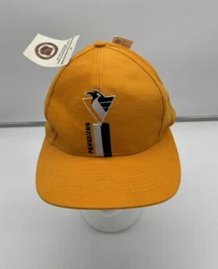 Vintage NWT Logo 7 Pittsburgh Penguin Cap Hat Snapback NHL One Size Hockey - Picture 1 of 12