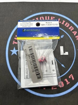 MicroHeli. MH-130X101B. Aluminum Main Rotor Hub With Button, Red. Blade 130X - Image 1 of 3