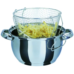 GSW 488204 Pentola friggitrice con Inserto e Coperchio in Vetro colato da 3 l, A - Foto 1 di 4