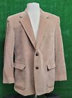 The Mens Store Brown Corduroy Sport Coat Size 46R Jacket 2 Button 100% Cotton